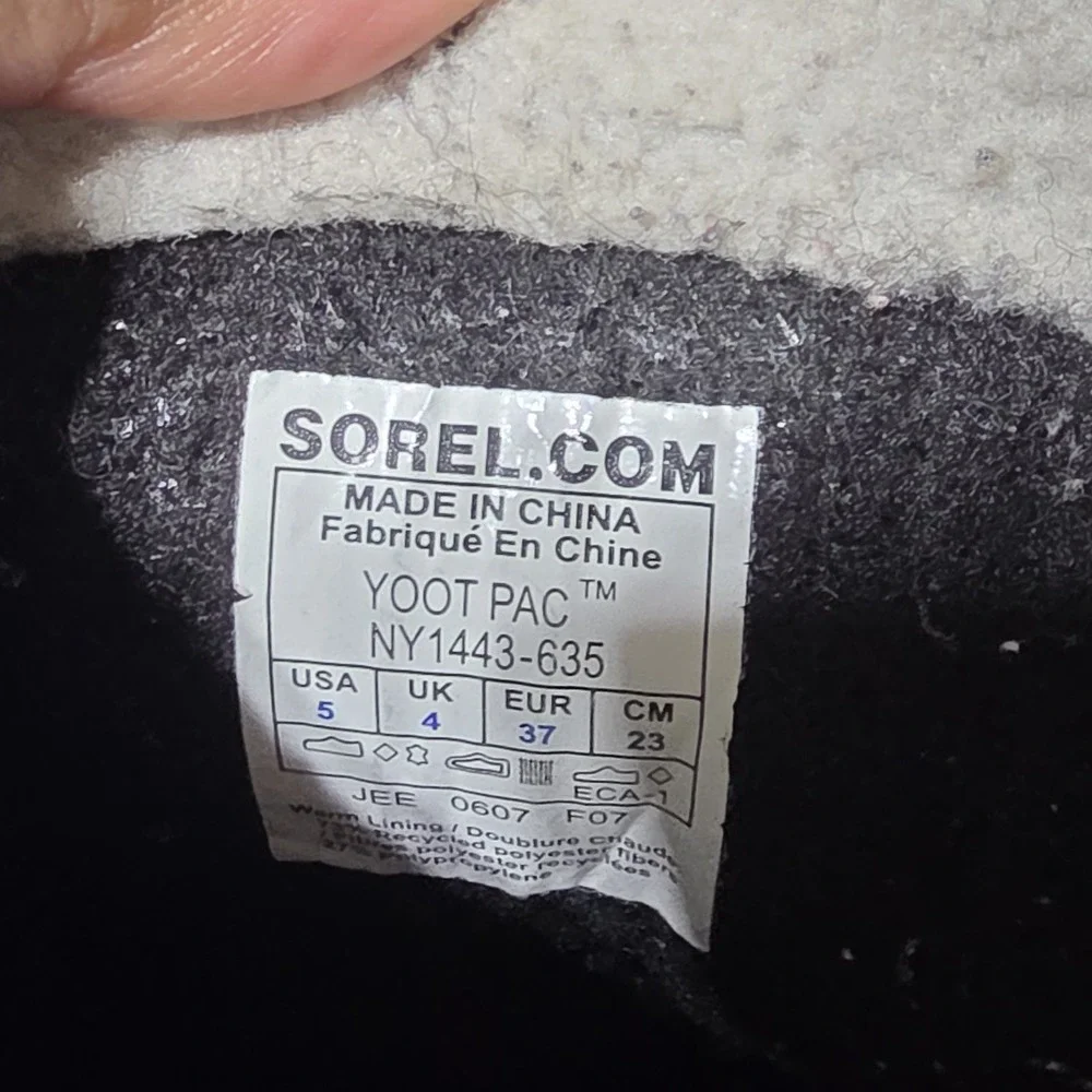 Sorel Sz 5 Pink Green Warm Winter Yoot PAC Snow Boots Floral Lace Up Lined
